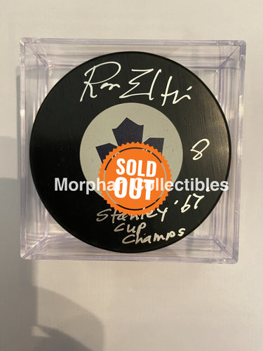 Ron Ellis - Autographed Puck Toronto Maple Leafs