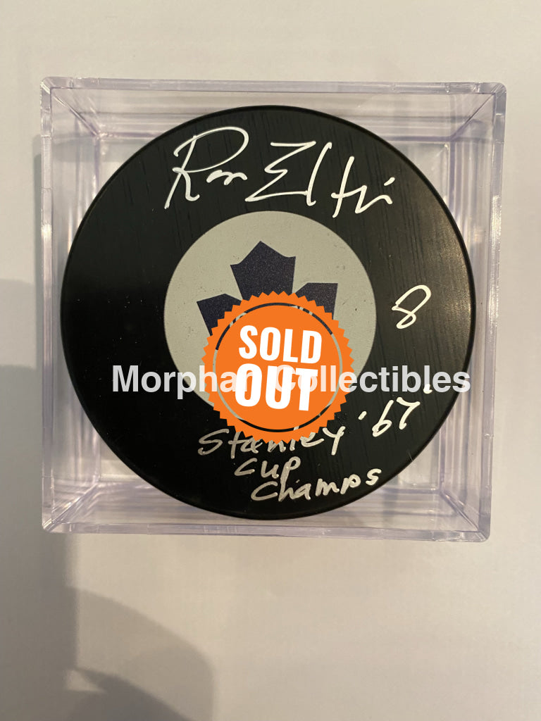 Ron Ellis - Autographed Puck Toronto Maple Leafs