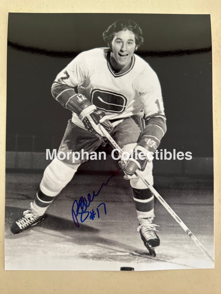 Ron Sedlbauer - Autographed 8x10 Photo - Vancouver Canucks Photo