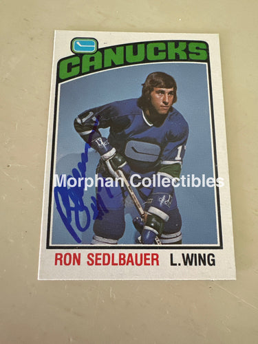 Ron Sedlbauer - Autographed Card - 1976-77 OPC Card