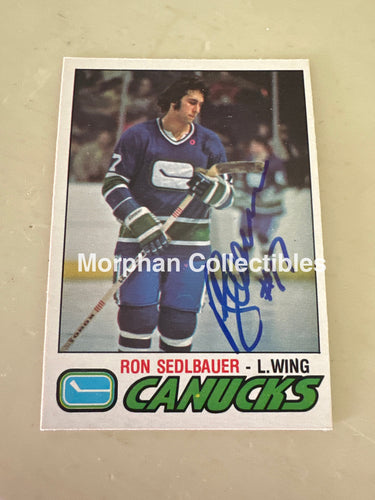Ron Sedlbauer - Autographed Card - 1977-78 OPC Card