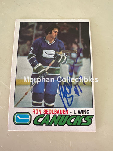 Ron Sedlbauer - Autographed Card - 1977-78 OPC Card