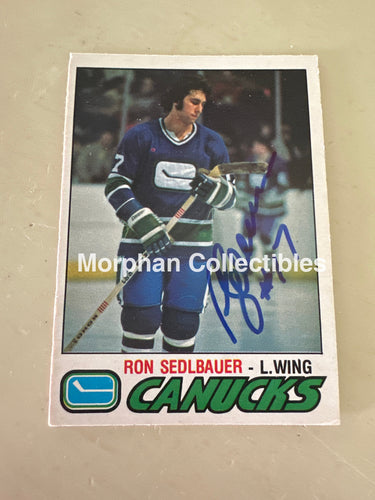 Ron Sedlbauer - Autographed Card - 1977-78 OPC Card