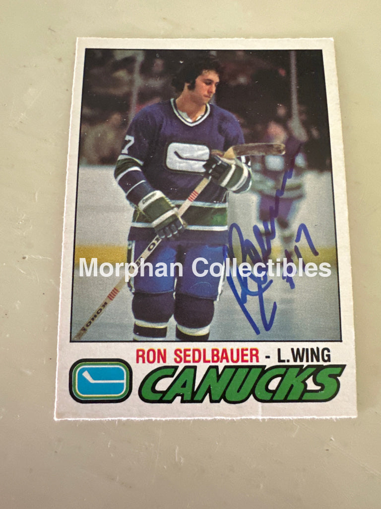 Ron Sedlbauer - Autographed Card - 1977-78 OPC Card