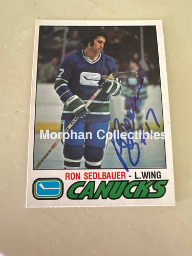 Ron Sedlbauer - Autographed Card - 1977-78 OPC Card