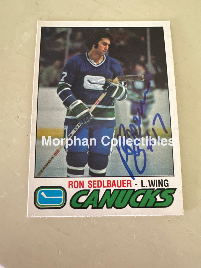 Ron Sedlbauer - Autographed Card - 1977-78 OPC Card