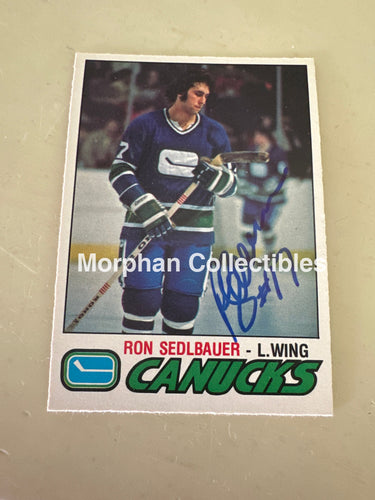 Ron Sedlbauer - Autographed Card - 1977-78 OPC Card