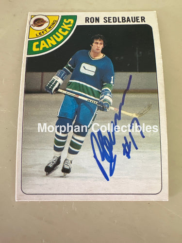 Ron Sedlbauer - Autographed Card - 1978-79 OPC Card