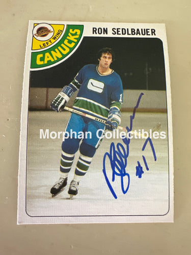 Ron Sedlbauer - Autographed Card - 1978-79 OPC Card