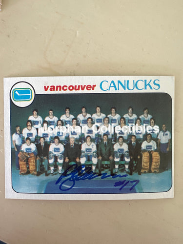 Ron Sedlbauer - Autographed Card - 1978-79 Topps Card