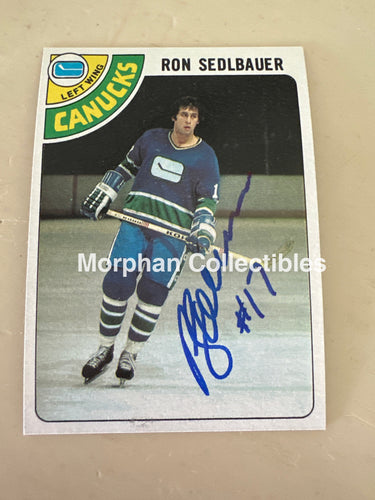 Ron Sedlbauer - Autographed Card - 1978-79 Topps Card