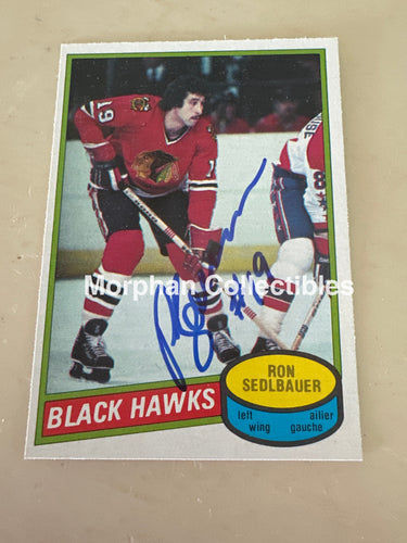 Ron Sedlbauer - Autographed Card - 1980-81 OPC Card