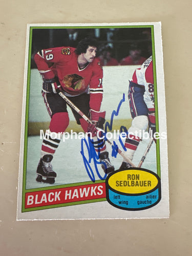 Ron Sedlbauer - Autographed Card - 1980-81 OPC Card