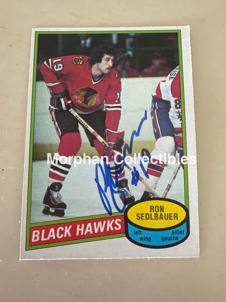 Ron Sedlbauer - Autographed Card - 1980-81 OPC Card