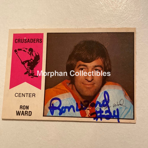 Ron Ward - Autographed Card Opc 1974-75 Wha