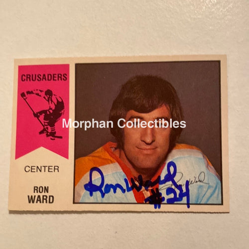 Ron Ward - Autographed Card Opc 1974-75 Wha