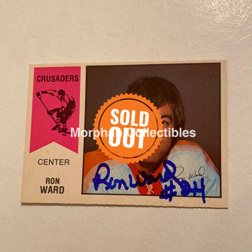 Ron Ward - Autographed Card Opc 1974-75 Wha