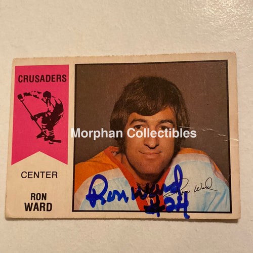 Ron Ward - Autographed Card Opc 1974-75 Wha