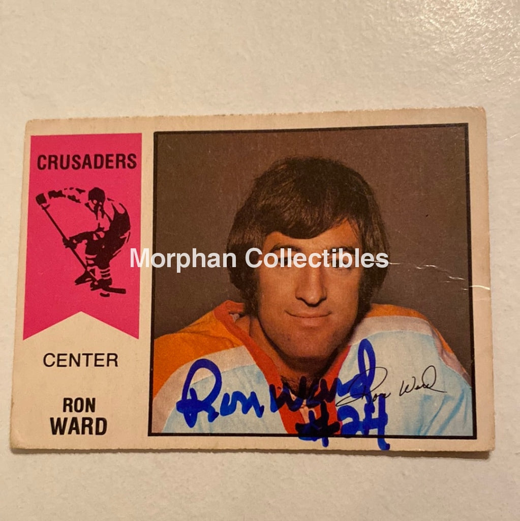 Ron Ward - Autographed Card Opc 1974-75 Wha