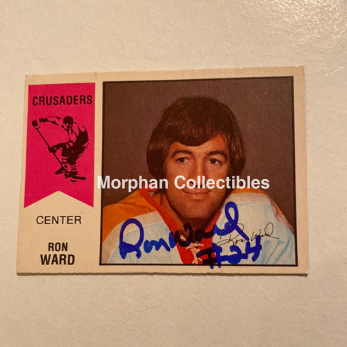 Ron Ward - Autographed Card Opc 1974-75 Wha