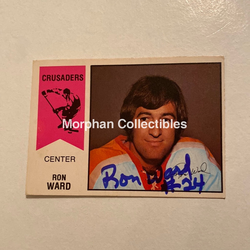 Ron Ward - Autographed Card Opc 1974-75 Wha