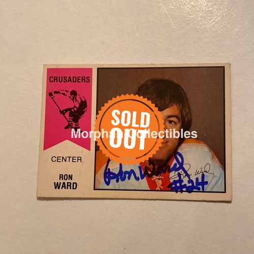 Ron Ward - Autographed Card Opc 1974-75 Wha