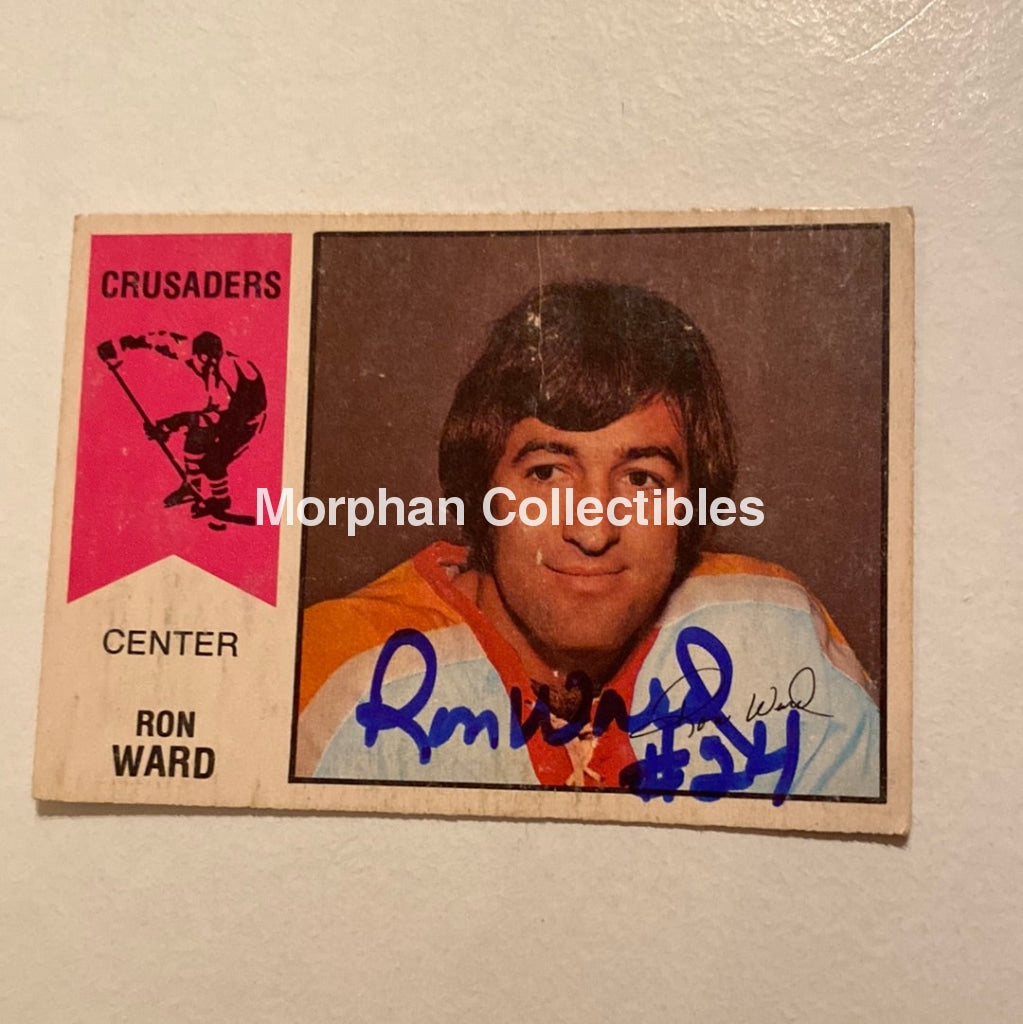 Ron Ward - Autographed Card Opc 1974-75 Wha