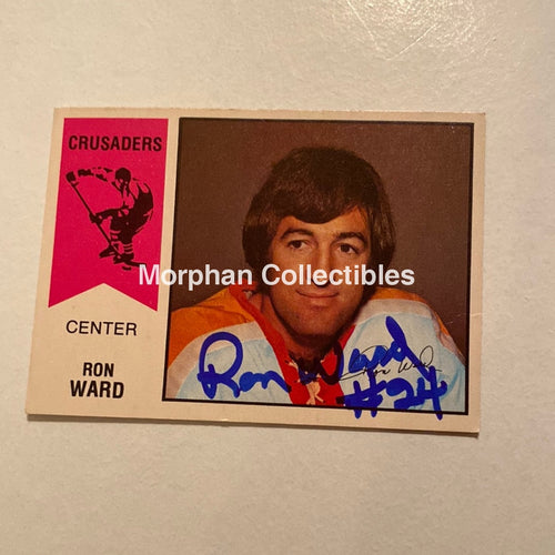 Ron Ward - Autographed Card Opc 1974-75 Wha