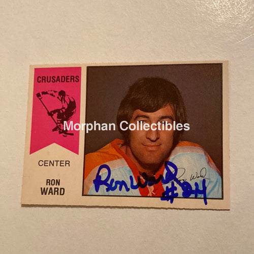 Ron Ward - Autographed Card Opc 1974-75 Wha