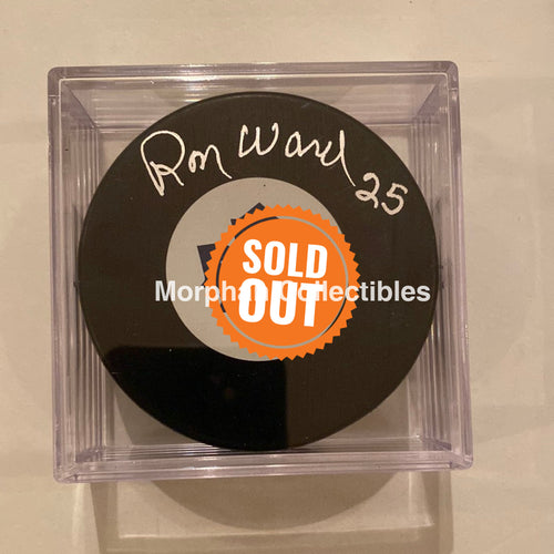 Ron Ward - Autographed Puck Toronto Maple Leafs