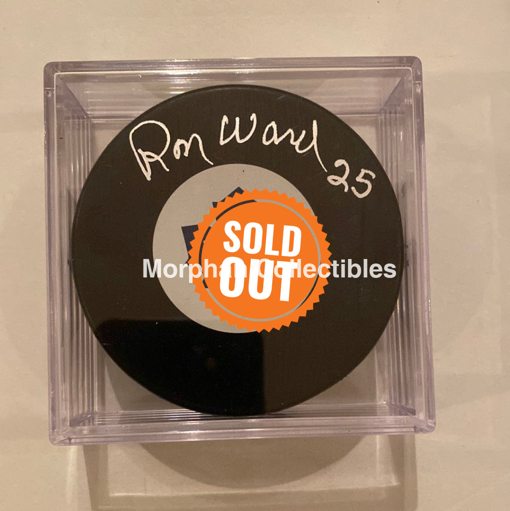 Ron Ward - Autographed Puck Toronto Maple Leafs