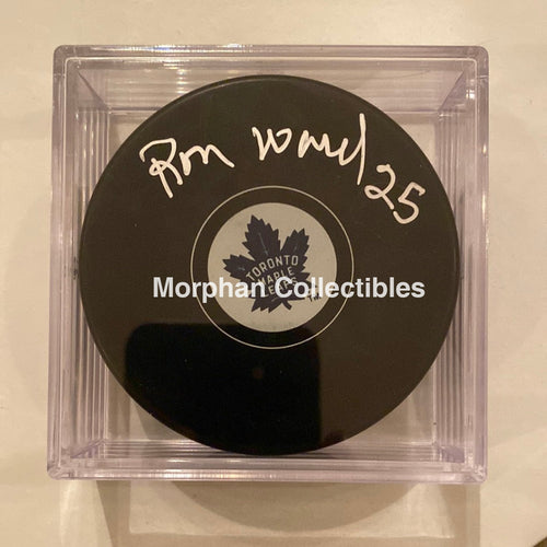 Ron Ward - Autographed Puck Toronto Maple Leafs