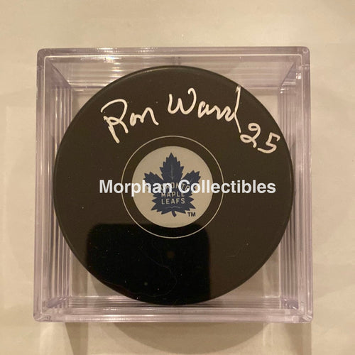 Ron Ward - Autographed Puck Toronto Maple Leafs
