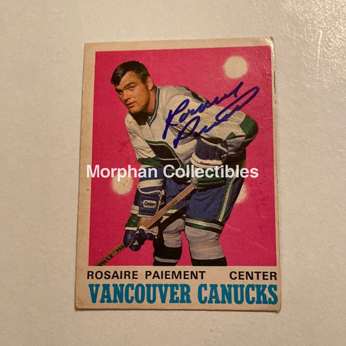 Rosaire Paiement - Autographed Card Opc 1970-71