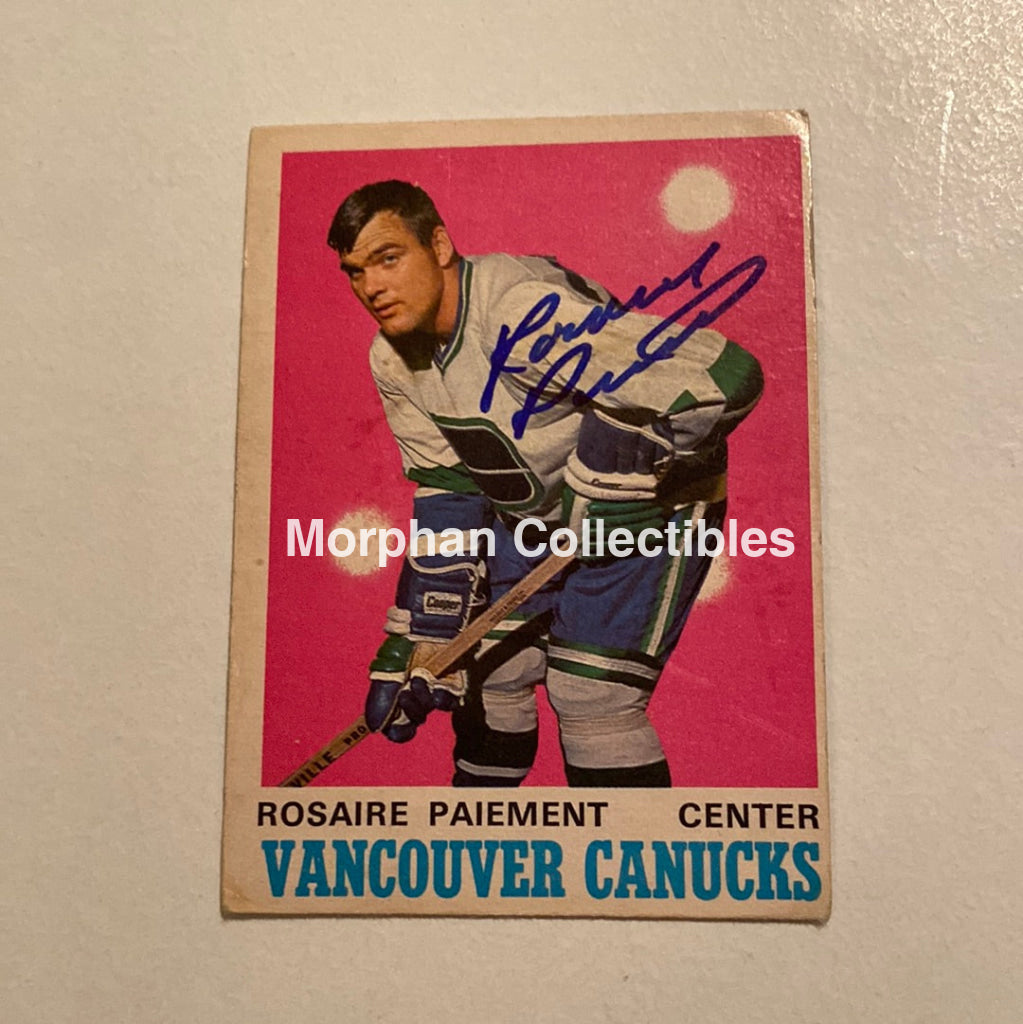Rosaire Paiement - Autographed Card Opc 1970-71