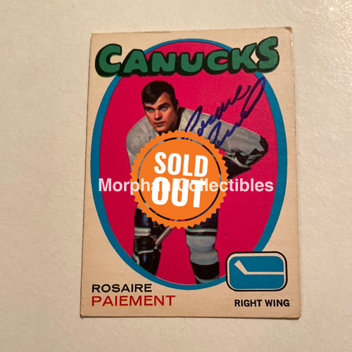 Rosaire Paiement - Autographed Card Opc 1971-72