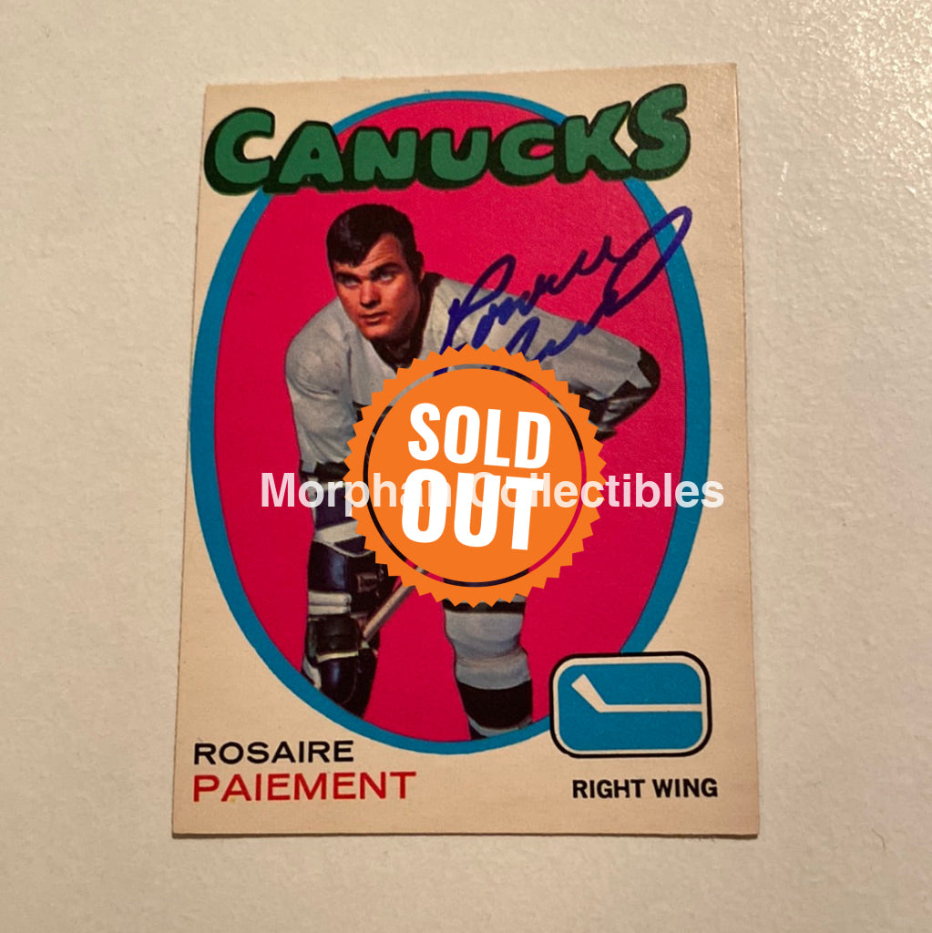 Rosaire Paiement - Autographed Card Opc 1971-72