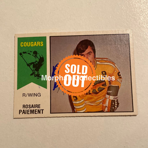 Rosaire Paiement - Autographed Card Opc- 1974-75 Wha