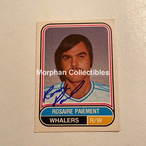 Rosaire Paiement - Autographed Card Opc- 1975-76 Wha