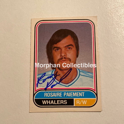 Rosaire Paiement - Autographed Card Opc- 1975-76 Wha