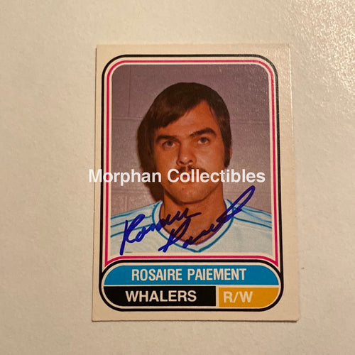 Rosaire Paiement - Autographed Card Opc- 1975-76 Wha