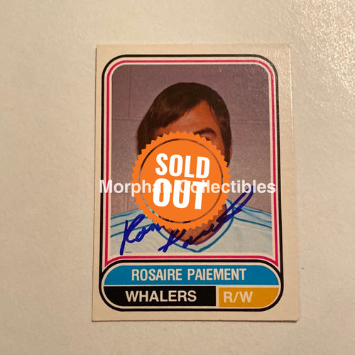 Rosaire Paiement - Autographed Card Opc- 1975-76 Wha
