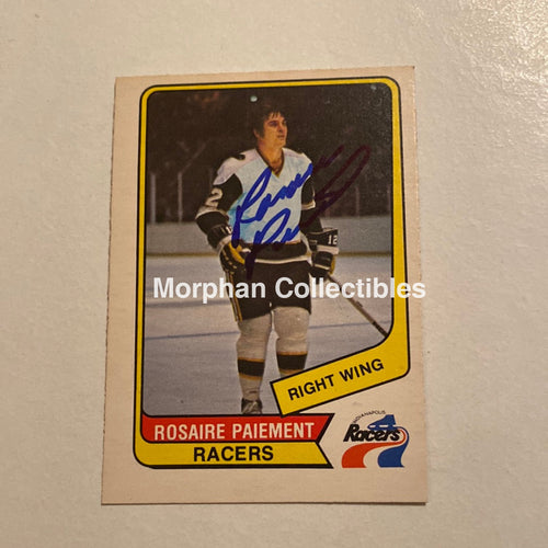Rosaire Paiement - Autographed Card Opc- 1976-77 Wha