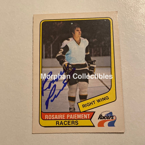 Rosaire Paiement - Autographed Card Opc- 1976-77 Wha