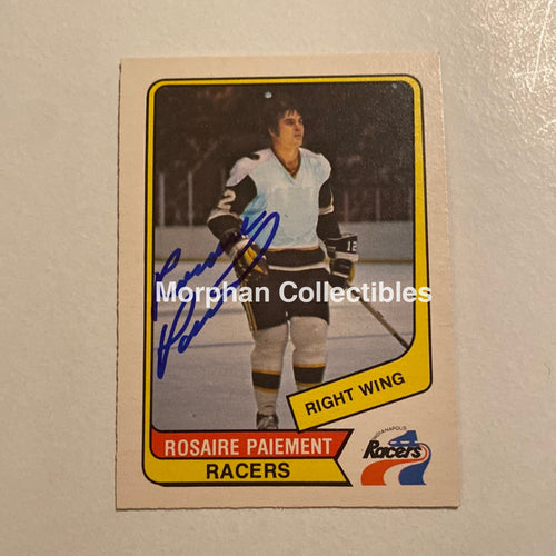 Rosaire Paiement - Autographed Card Opc- 1976-77 Wha