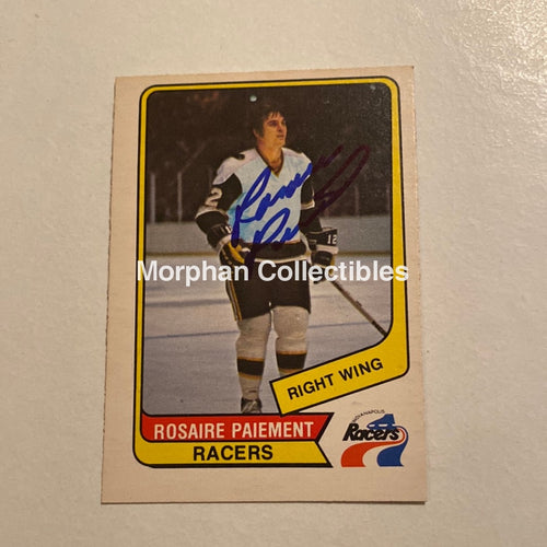 Rosaire Paiement - Autographed Card Opc- 1976-77 Wha