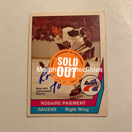 Rosaire Paiement - Autographed Card Opc- 1977-78 Wha