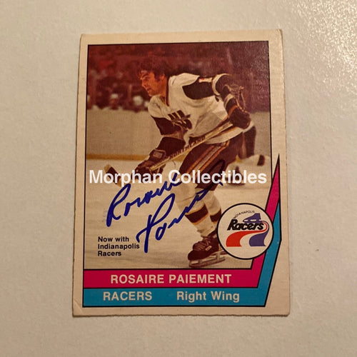 Rosaire Paiement - Autographed Card Opc- 1977-78 Wha