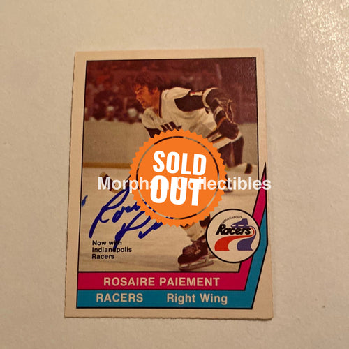 Rosaire Paiement - Autographed Card Opc- 1977-78 Wha