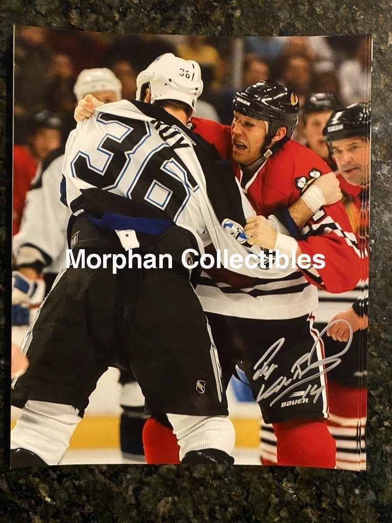 Ryan Vandenbussche - Autographed 8X10 Photo Chicago Blackhawks Vs Roy